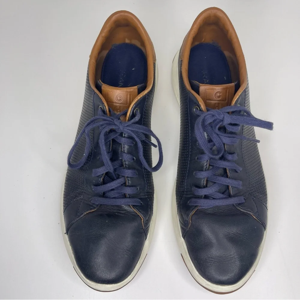Cole Haan Men’s 11.5 Grandpro‎ C28872 Blue Leather Trail Running Shoes Sneakers